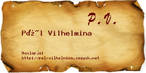 Pál Vilhelmina névjegykártya