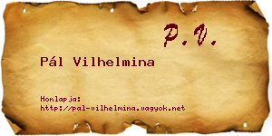 Pál Vilhelmina névjegykártya